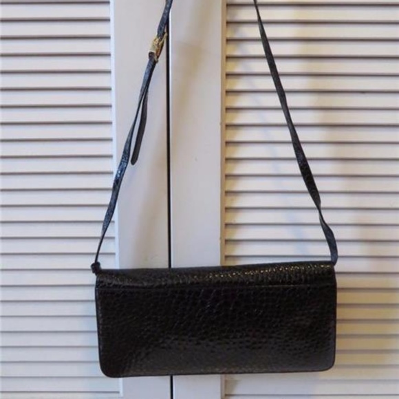 MAB STUDIO BLACK  EMBOSSED PATENT LEATHER BAG** - Picture 6 of 6